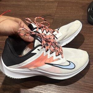 Nike Women's Athletic Shoes - White, Black, and Coral